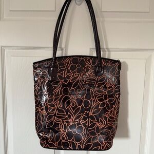 Unique leather tote bag